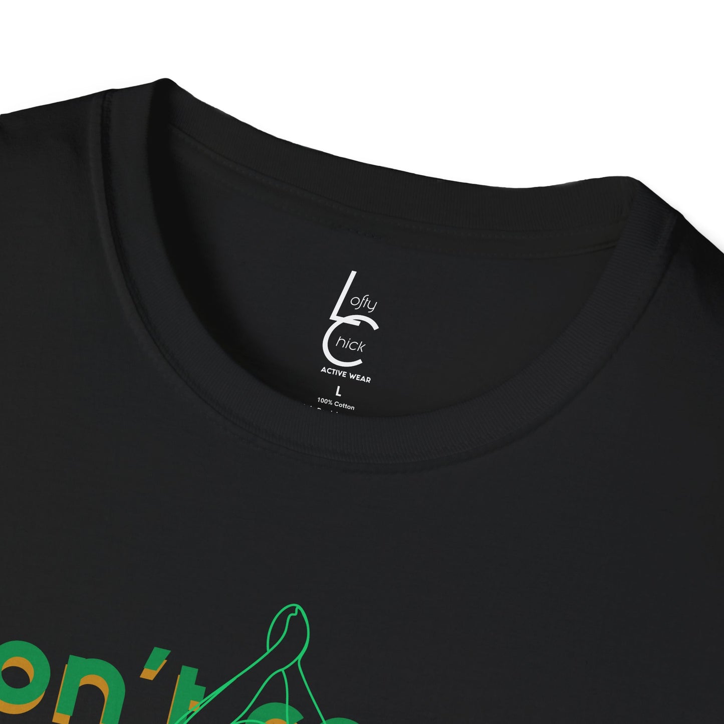 Graphic T-Shirt 'Don't count the seconds Make the seconds count' in Green Yoga