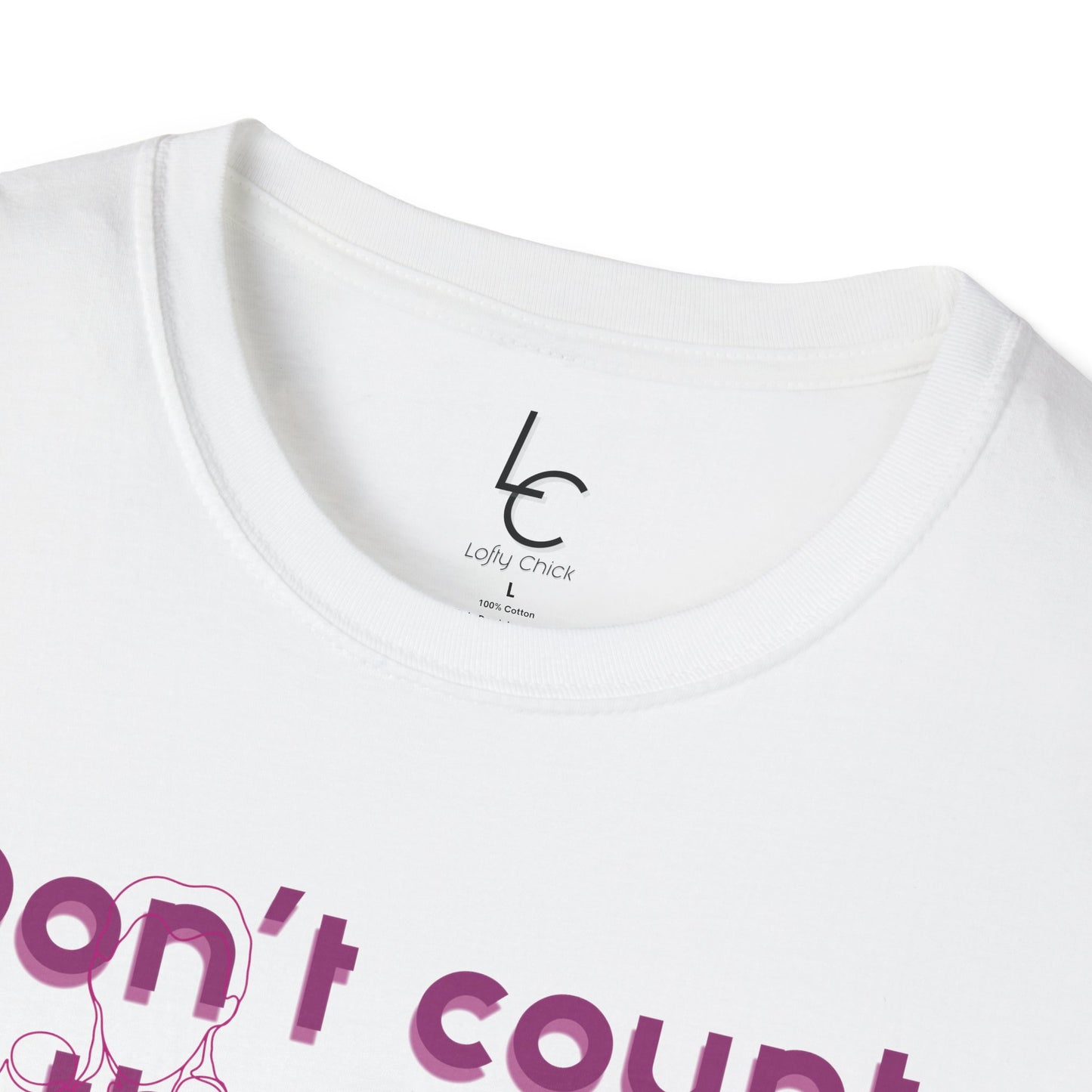 Graphic T-Shirt 'Don't count the reps Make the reps count' in Pink