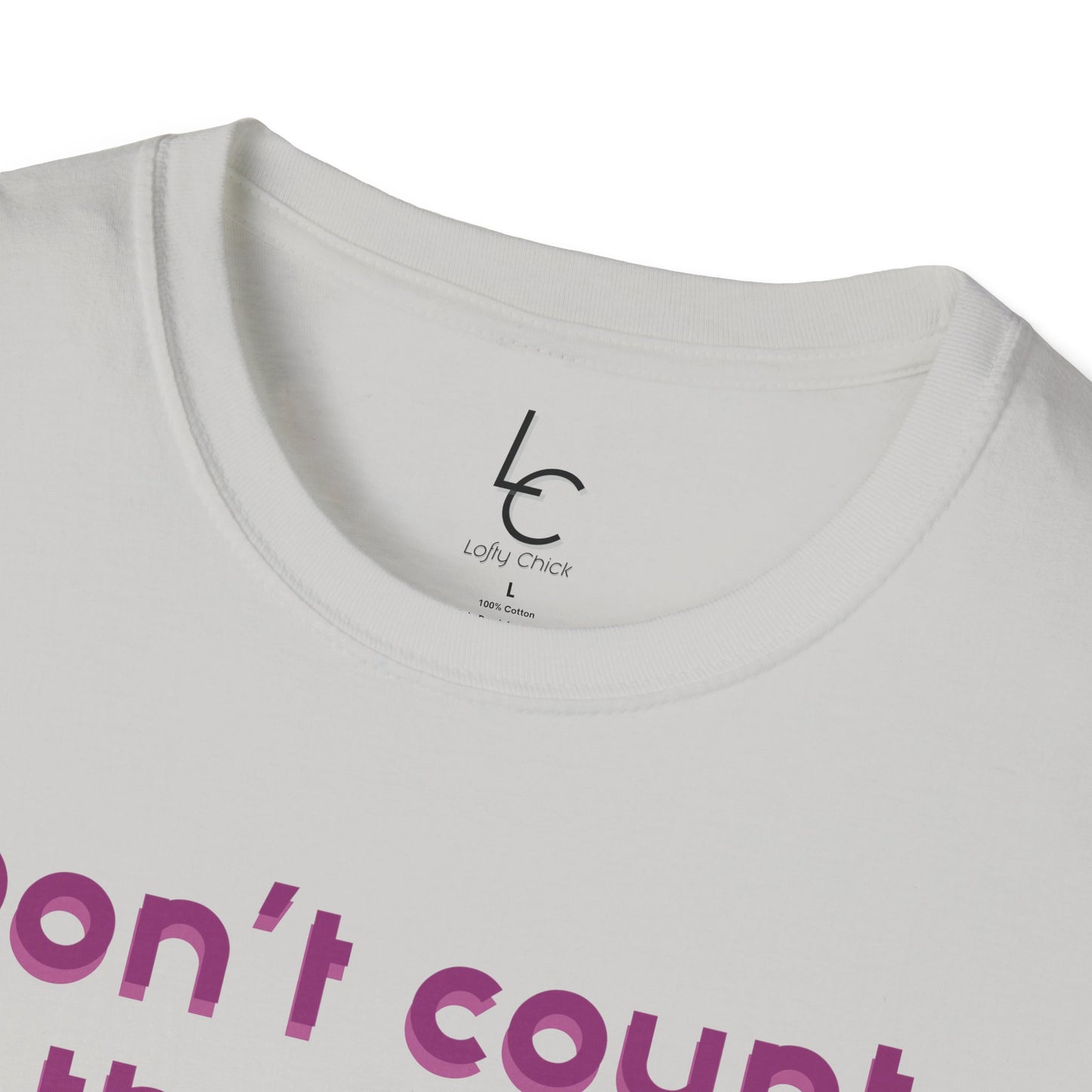 Graphic T-Shirt 'Don't count the reps Make the reps count' in Pink Weights