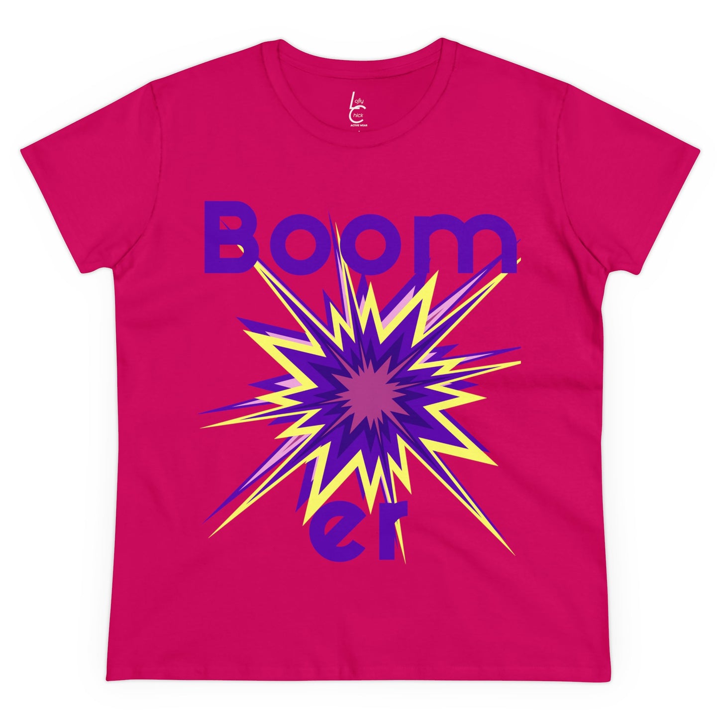 Cotton Graphic Tee "Boomer" Graphic Cotton Tee Purple Text Tee Shirt Cotton Tee Cotton T-shirt