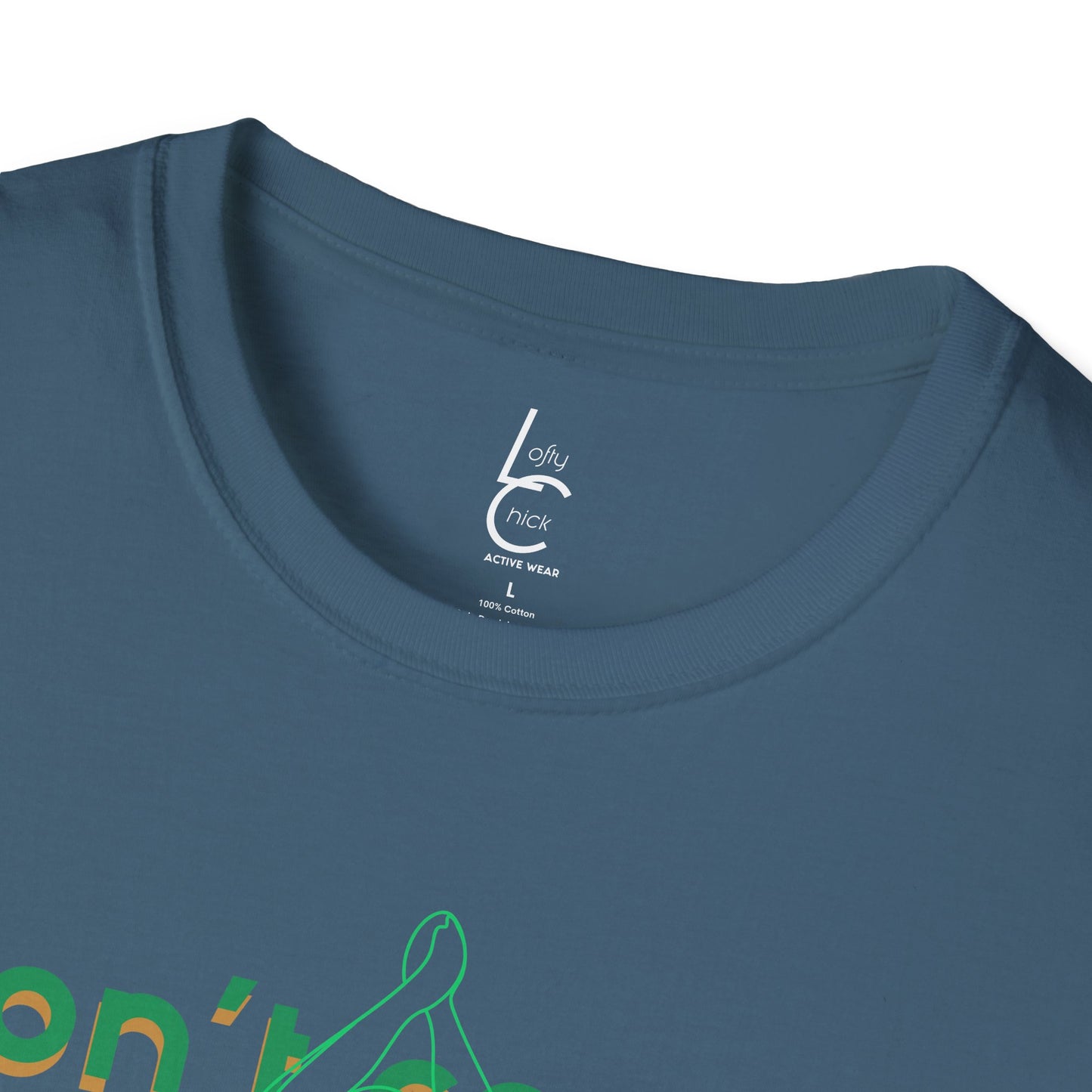 Graphic T-Shirt 'Don't count the seconds Make the seconds count' in Green Yoga