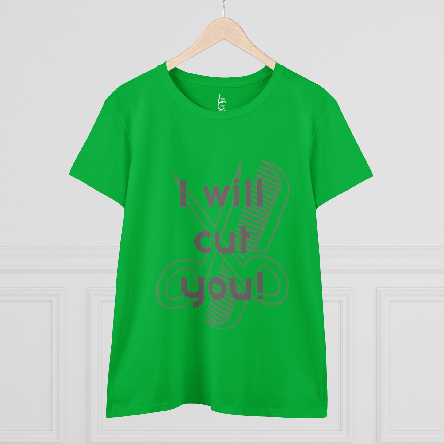 Comfy Cotton Graphic Tee For Hairstylist I Will Cut You Hairstylist Cotton Tee Gray Text Tee Shirt Cotton Tee Cotton T-shirt
