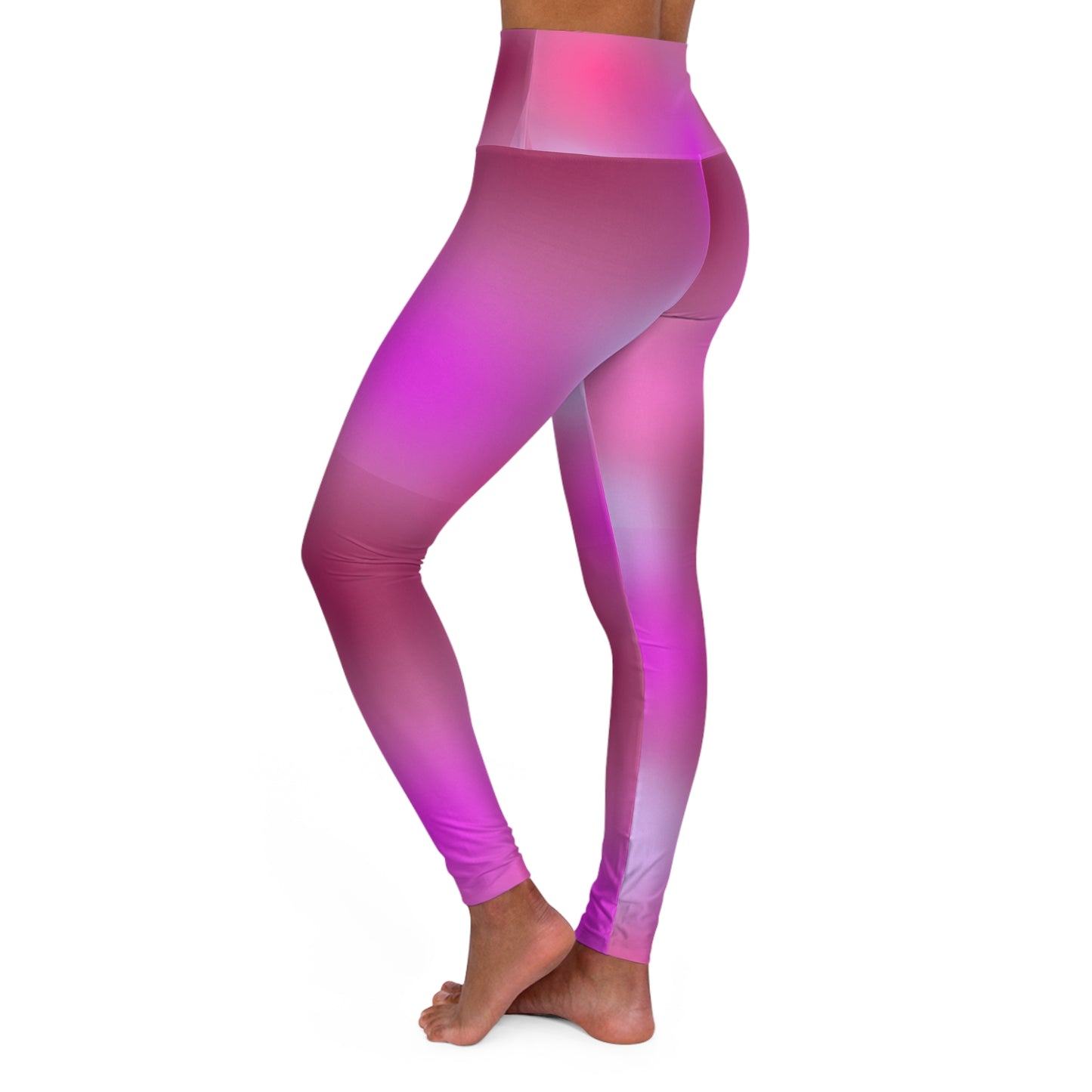 High Waisted Workout Leggings for Woman Pink/Purple Geo/Pink