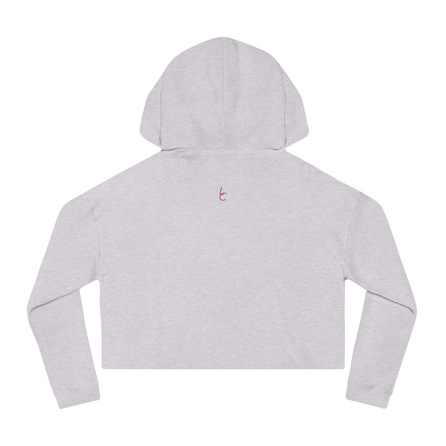 Cropped Hooded Sweatshirt With Lofty Chick Logo on Front Cropped Hoodie Active Wear Pink