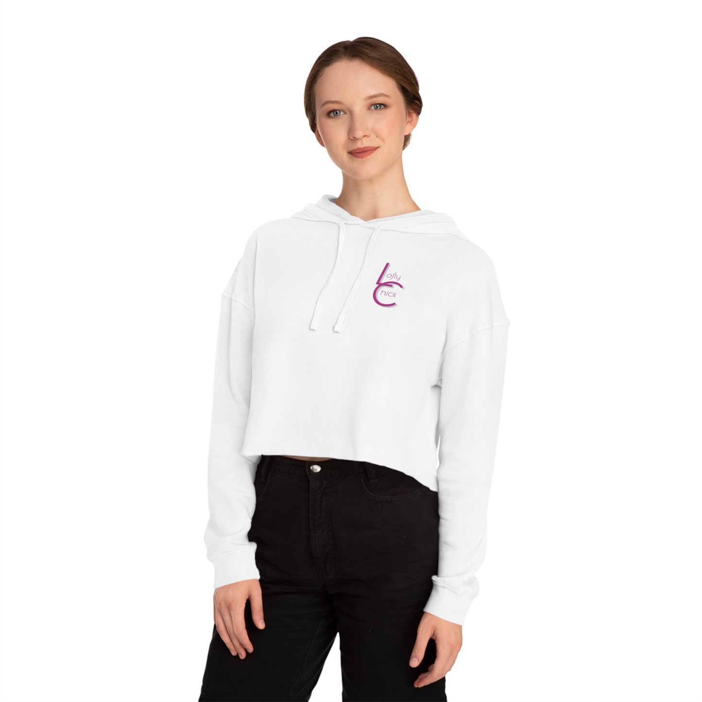 Cropped Hooded Sweatshirt With Custom Designed Art