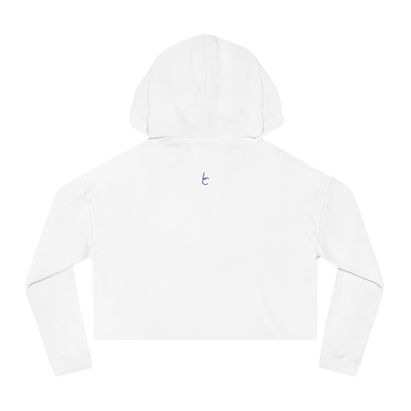Cropped Hooded Sweatshirt With Lofty Chick Logo on Front Cropped Hoodie Active Wear Purple