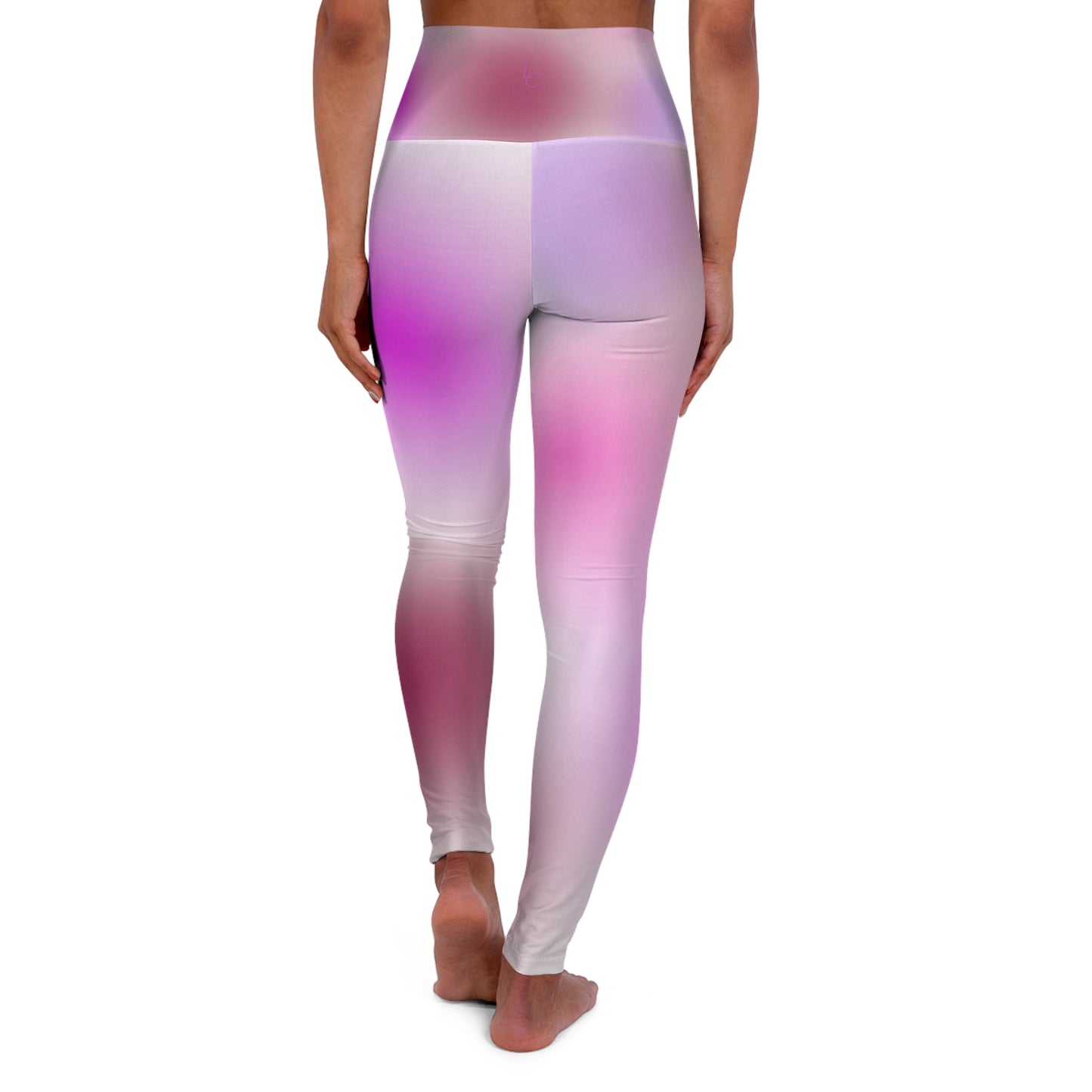 High Waisted Workout Leggings for Woman Pink/Purple Geo/White