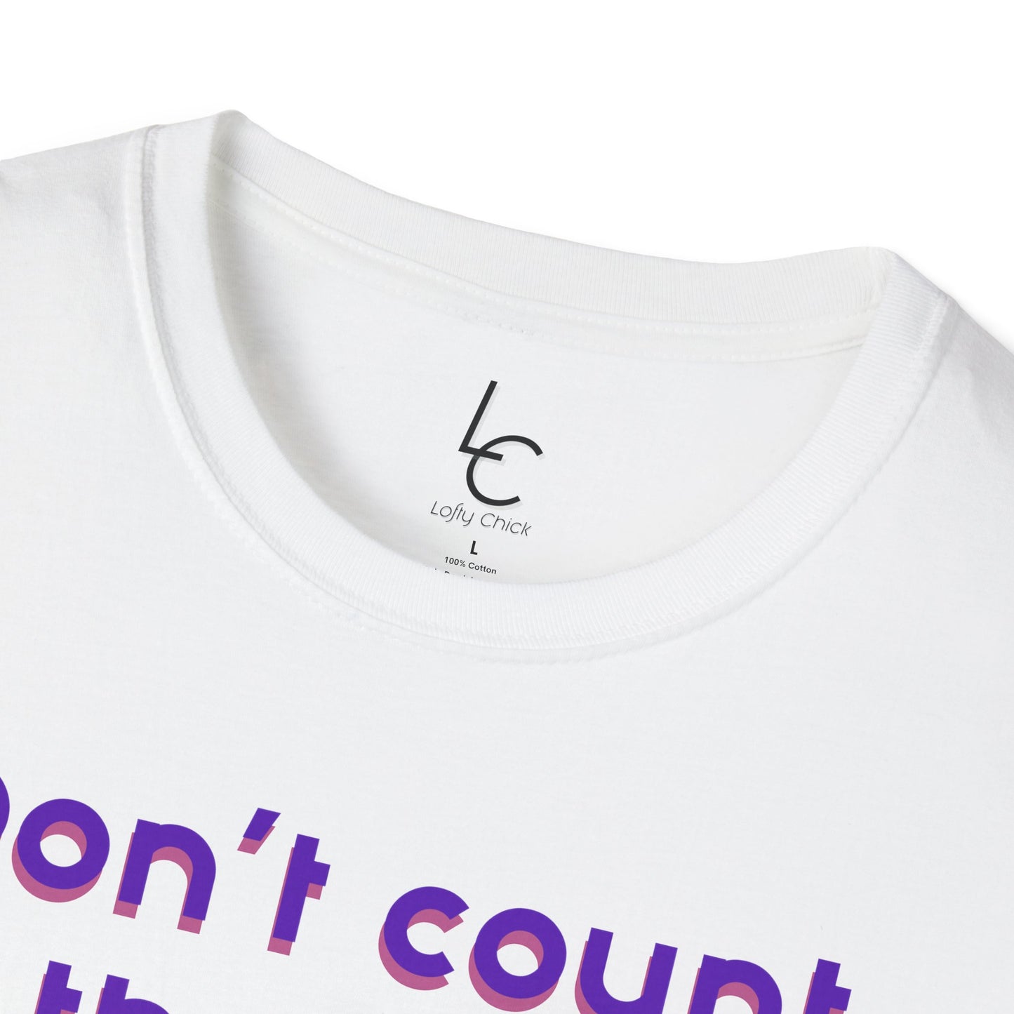 Graphic T-Shirt 'Don't count the reps Make the reps count' in Purple Weights