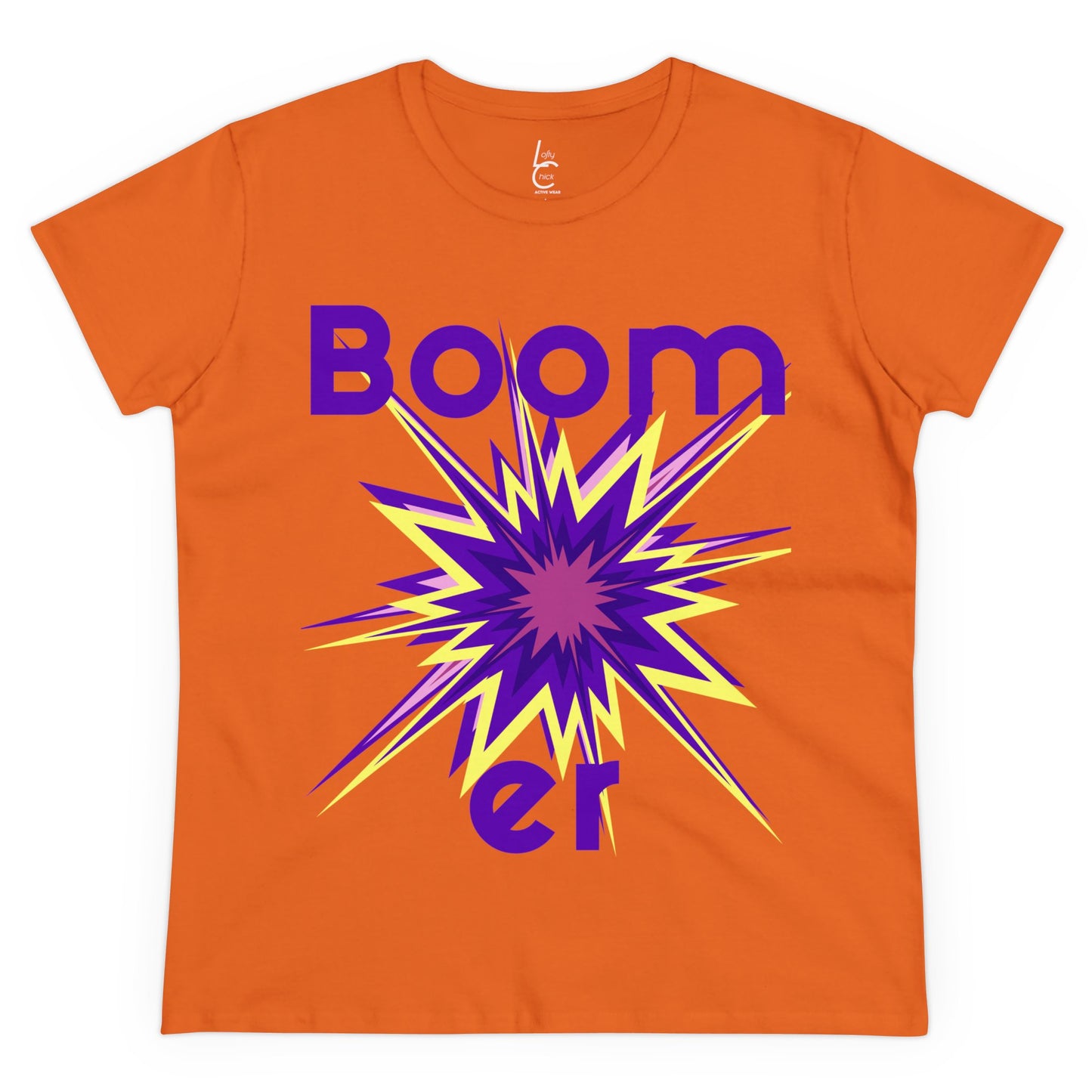 Cotton Graphic Tee "Boomer" Graphic Cotton Tee Purple Text Tee Shirt Cotton Tee Cotton T-shirt