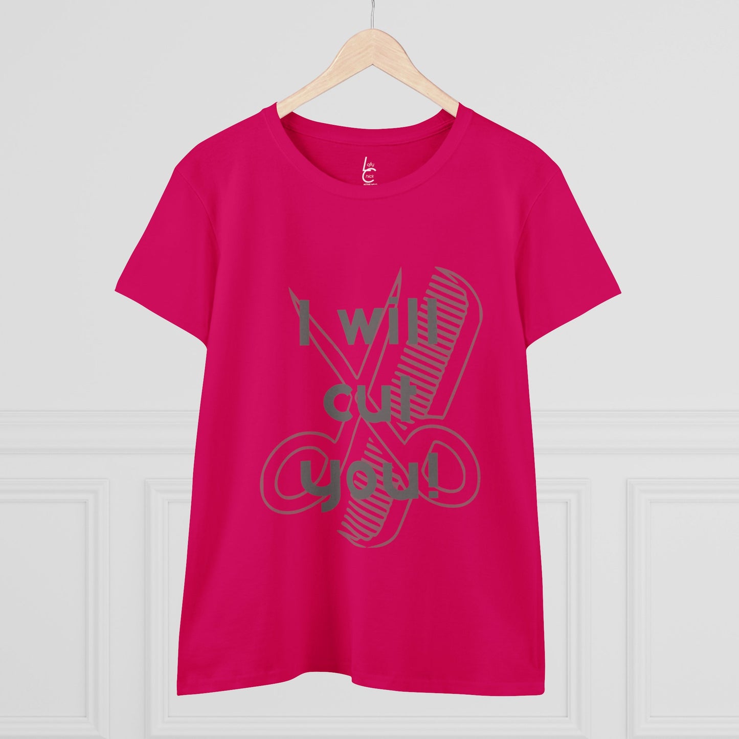 Comfy Cotton Graphic Tee For Hairstylist I Will Cut You Hairstylist Cotton Tee Gray Text Tee Shirt Cotton Tee Cotton T-shirt