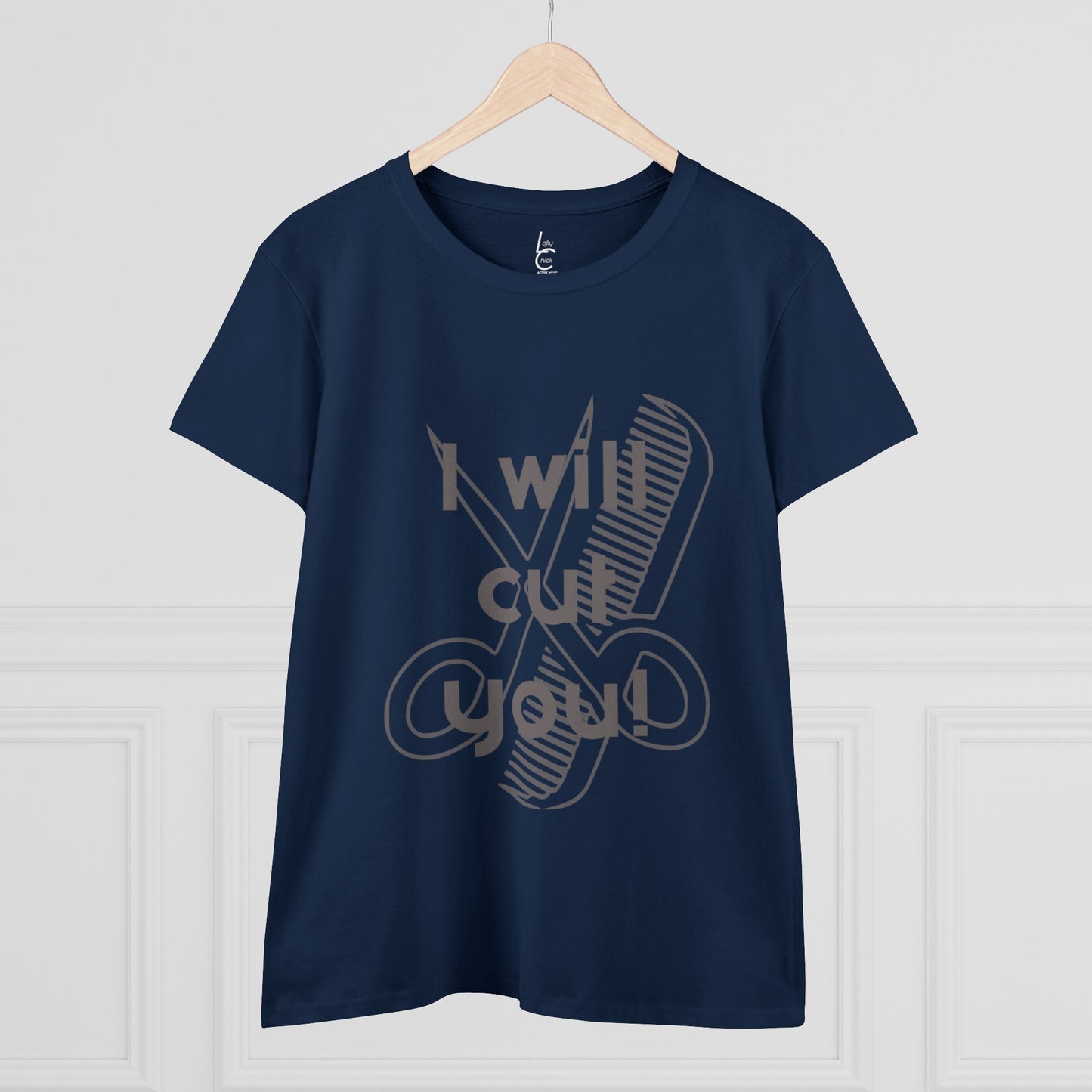 Comfy Cotton Graphic Tee For Hairstylist I Will Cut You Hairstylist Cotton Tee Gray Text Tee Shirt Cotton Tee Cotton T-shirt