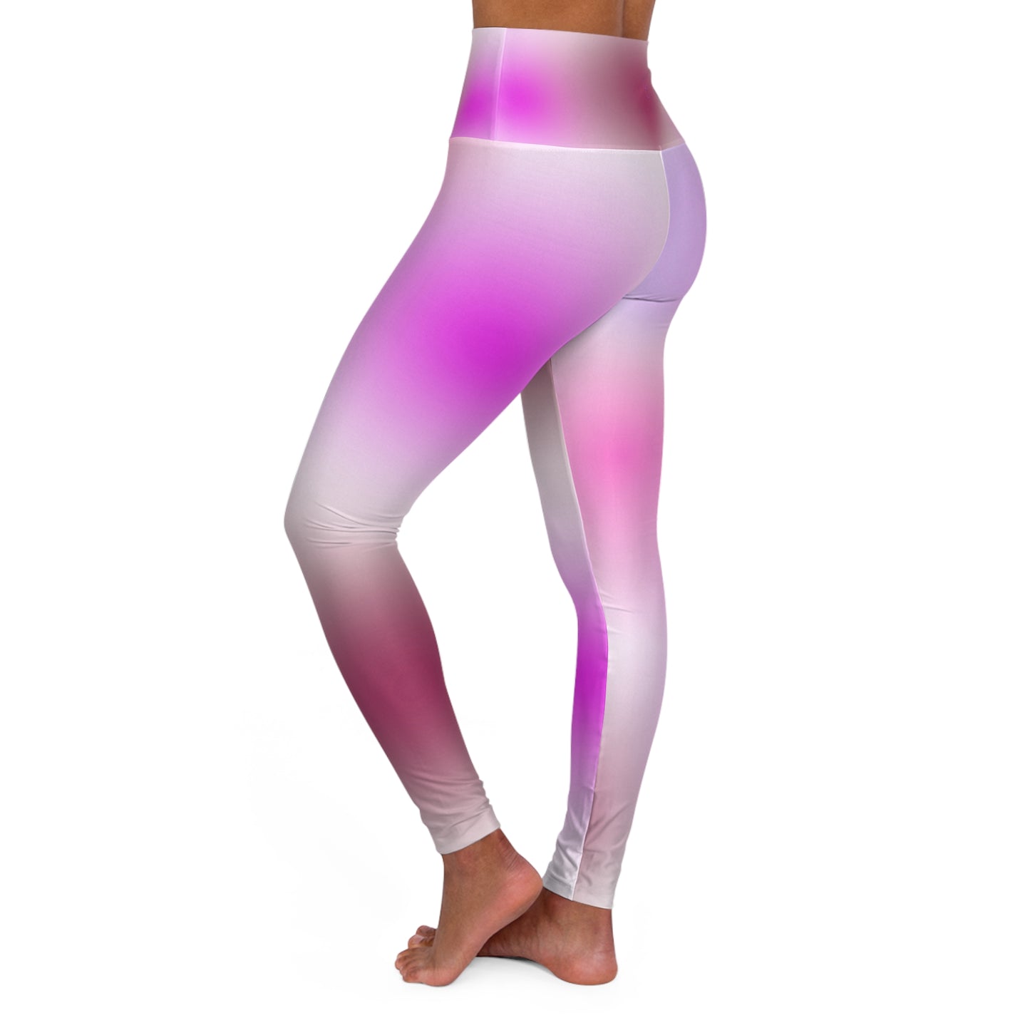 High Waisted Workout Leggings for Woman Pink/Purple Geo/White