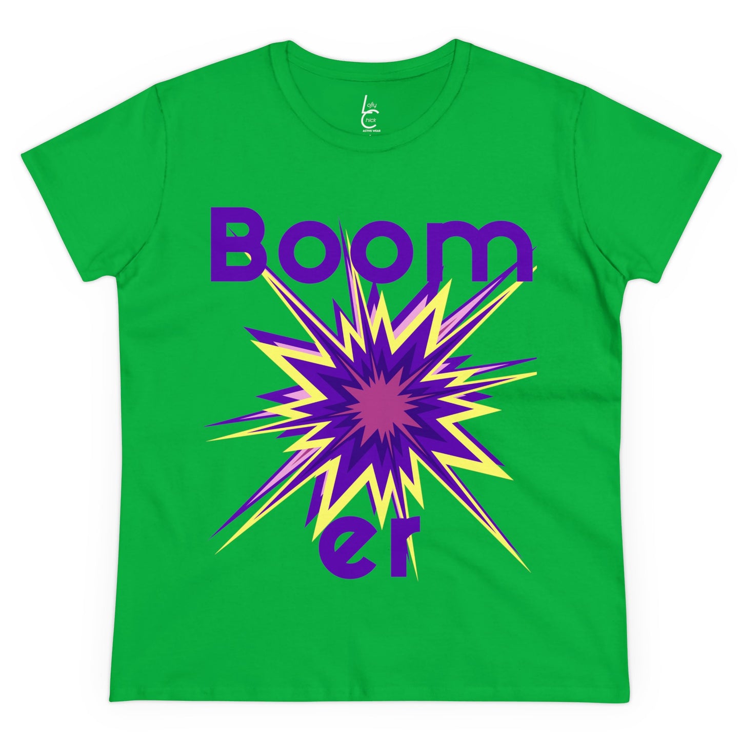 Cotton Graphic Tee "Boomer" Graphic Cotton Tee Purple Text Tee Shirt Cotton Tee Cotton T-shirt