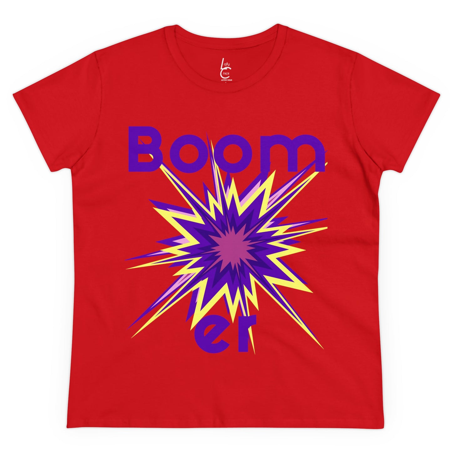 Cotton Graphic Tee "Boomer" Graphic Cotton Tee Purple Text Tee Shirt Cotton Tee Cotton T-shirt