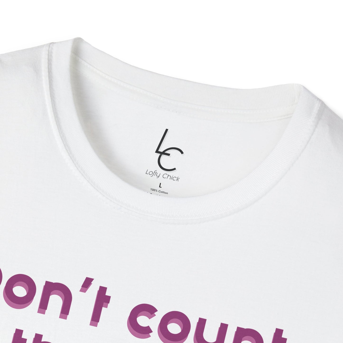 Graphic T-Shirt 'Don't count the reps Make the reps count' in Pink Weights