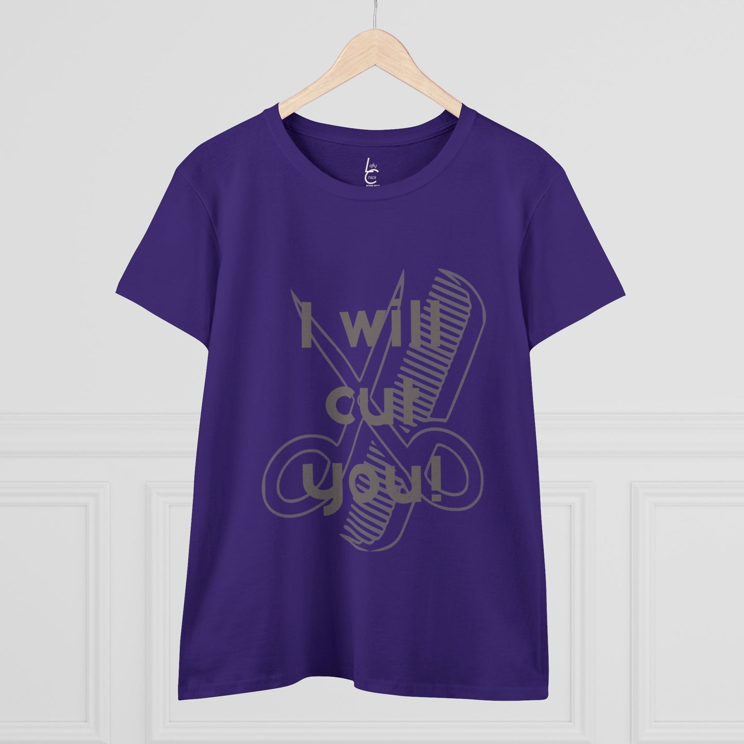 Comfy Cotton Graphic Tee For Hairstylist I Will Cut You Hairstylist Cotton Tee Gray Text Tee Shirt Cotton Tee Cotton T-shirt
