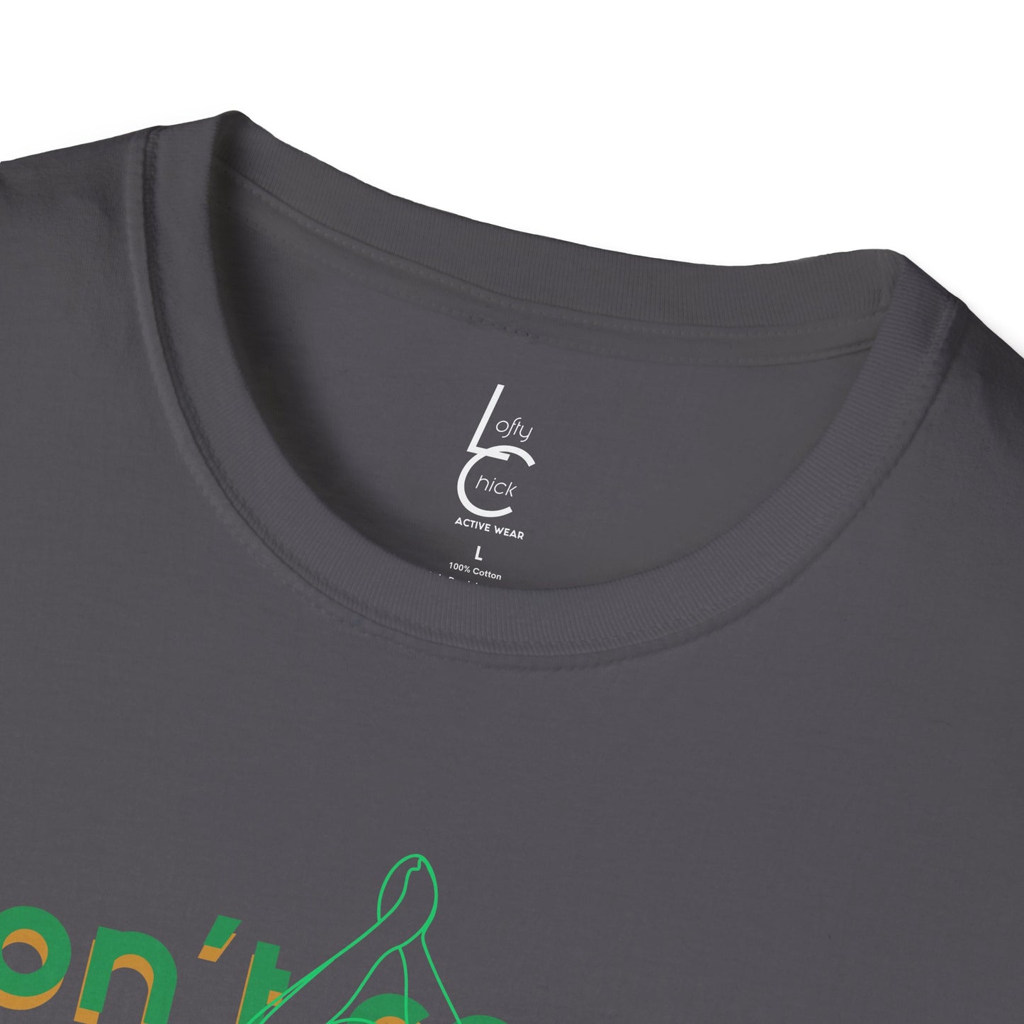 Graphic T-Shirt 'Don't count the seconds Make the seconds count' in Green Yoga