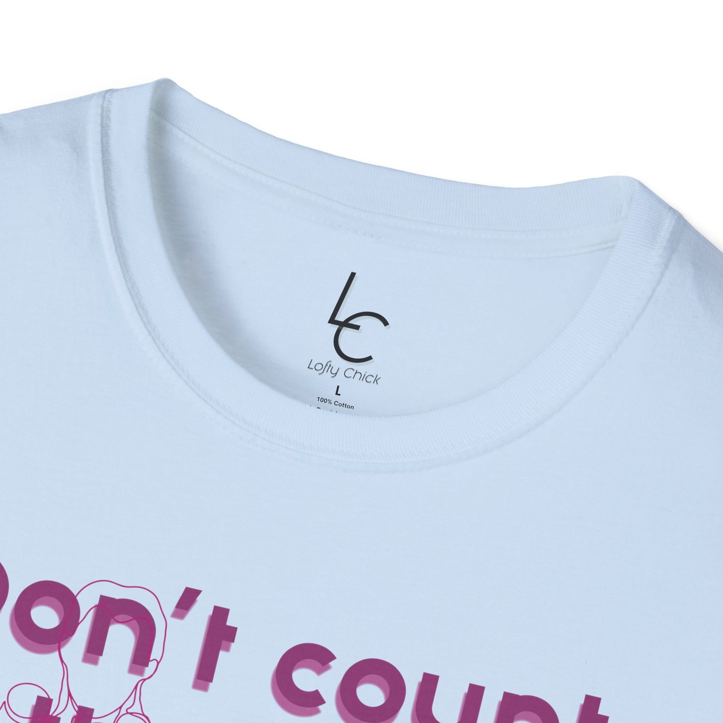 Graphic T-Shirt 'Don't count the reps Make the reps count' in Pink