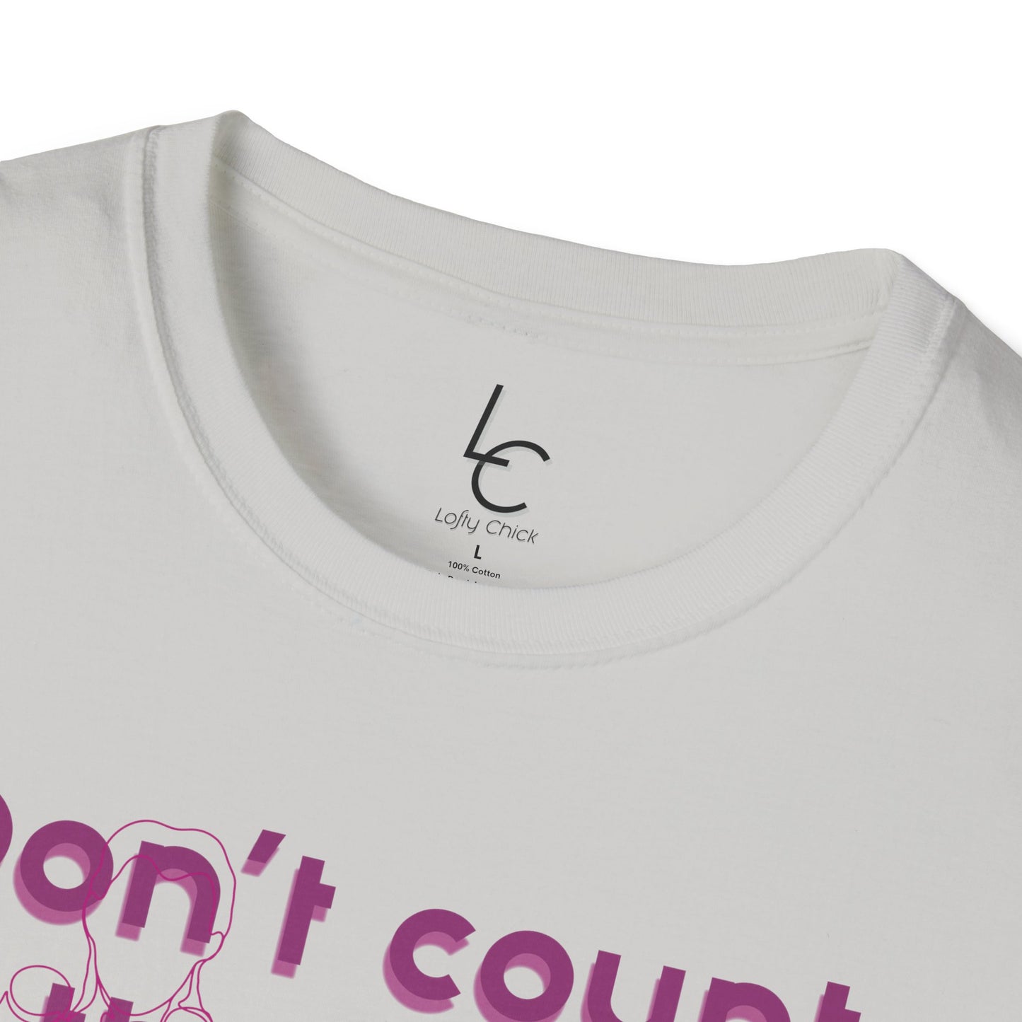 Graphic T-Shirt 'Don't count the reps Make the reps count' in Pink