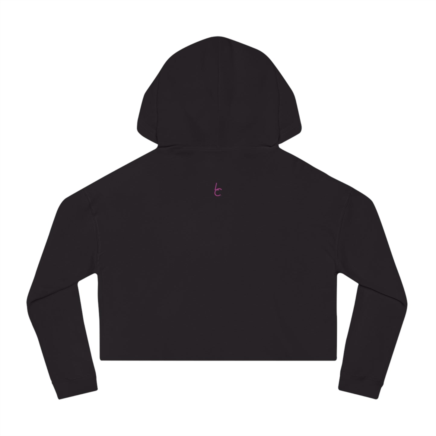 Cropped Hooded Sweatshirt With Lofty Chick Logo on Front Cropped Hoodie Active Wear Pink