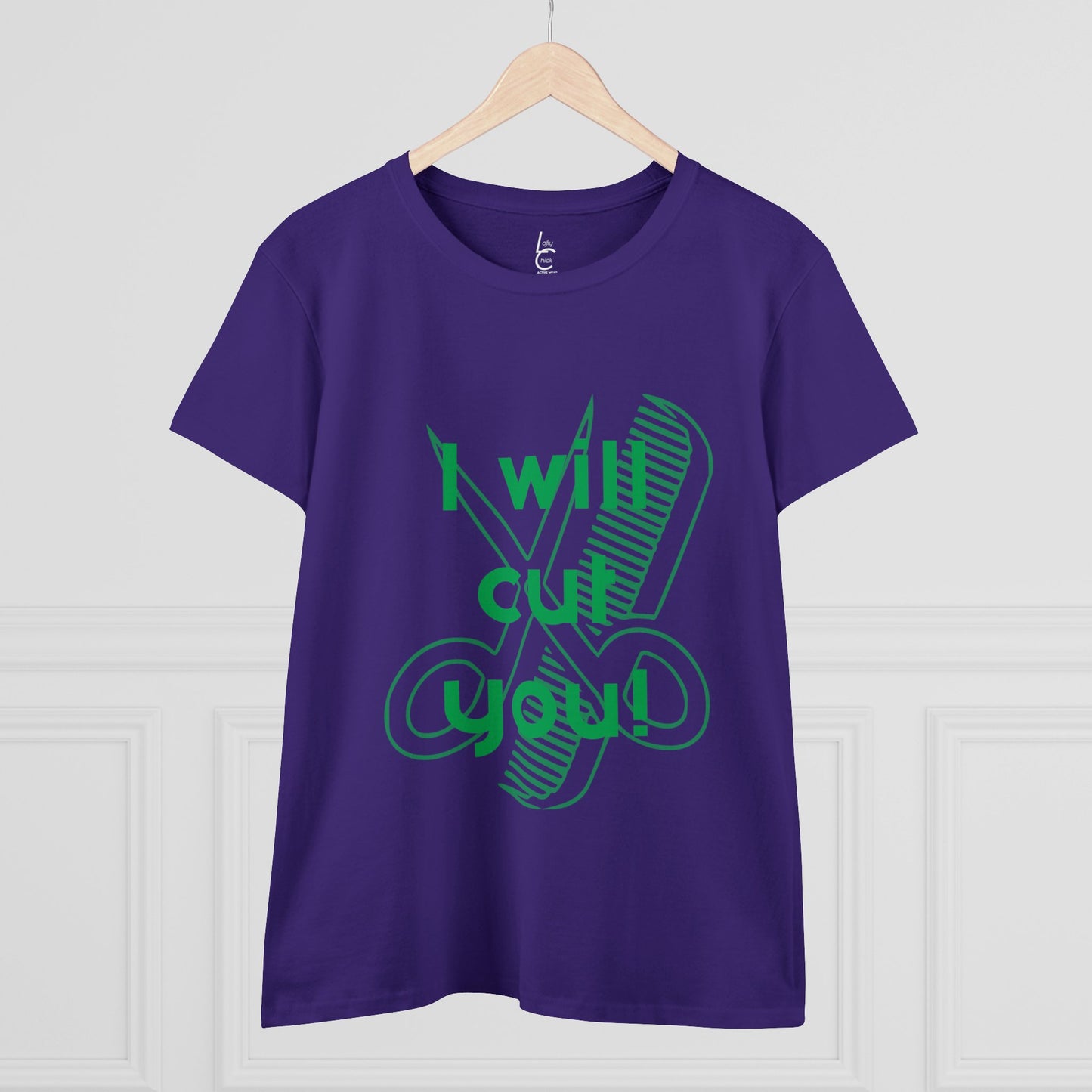Comfy Cotton Graphic Tee I Will Cut You for Hairstylist Cotton Tee Green Text Hairstylist T-shirt Tee Shirt Cotton Tee Cotton T-shirt