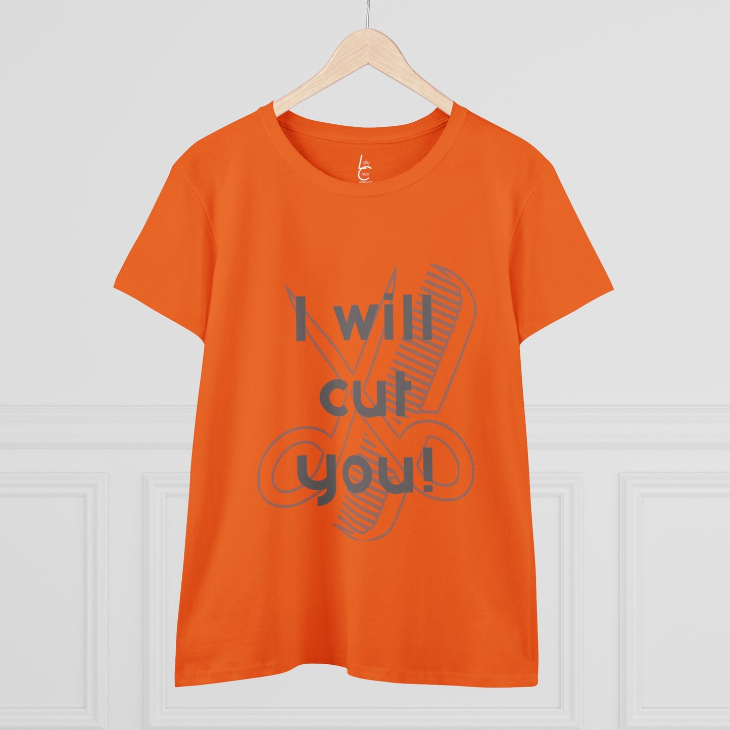 Comfy Cotton Graphic Tee For Hairstylist I Will Cut You Hairstylist Cotton Tee Gray Text Tee Shirt Cotton Tee Cotton T-shirt