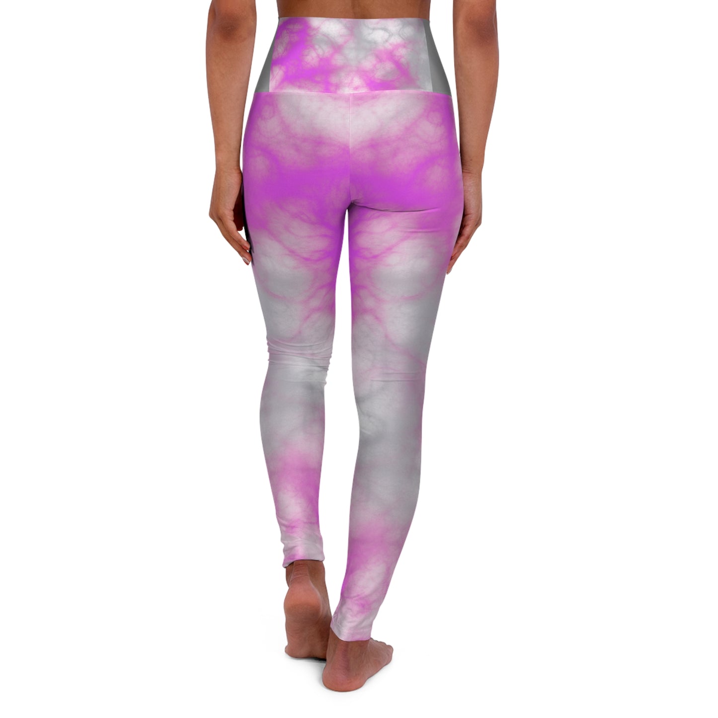 High Waisted Workout Leggings for Woman Pink/Purple Geo Tye Dye/Pink