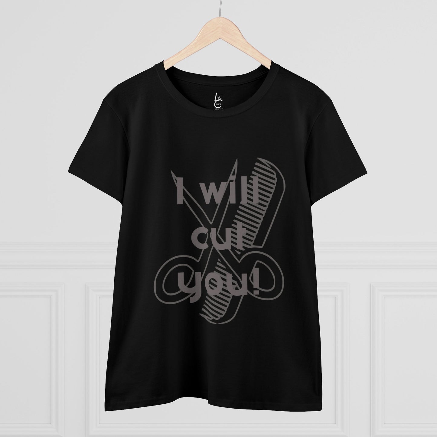 Comfy Cotton Graphic Tee For Hairstylist I Will Cut You Hairstylist Cotton Tee Gray Text Tee Shirt Cotton Tee Cotton T-shirt