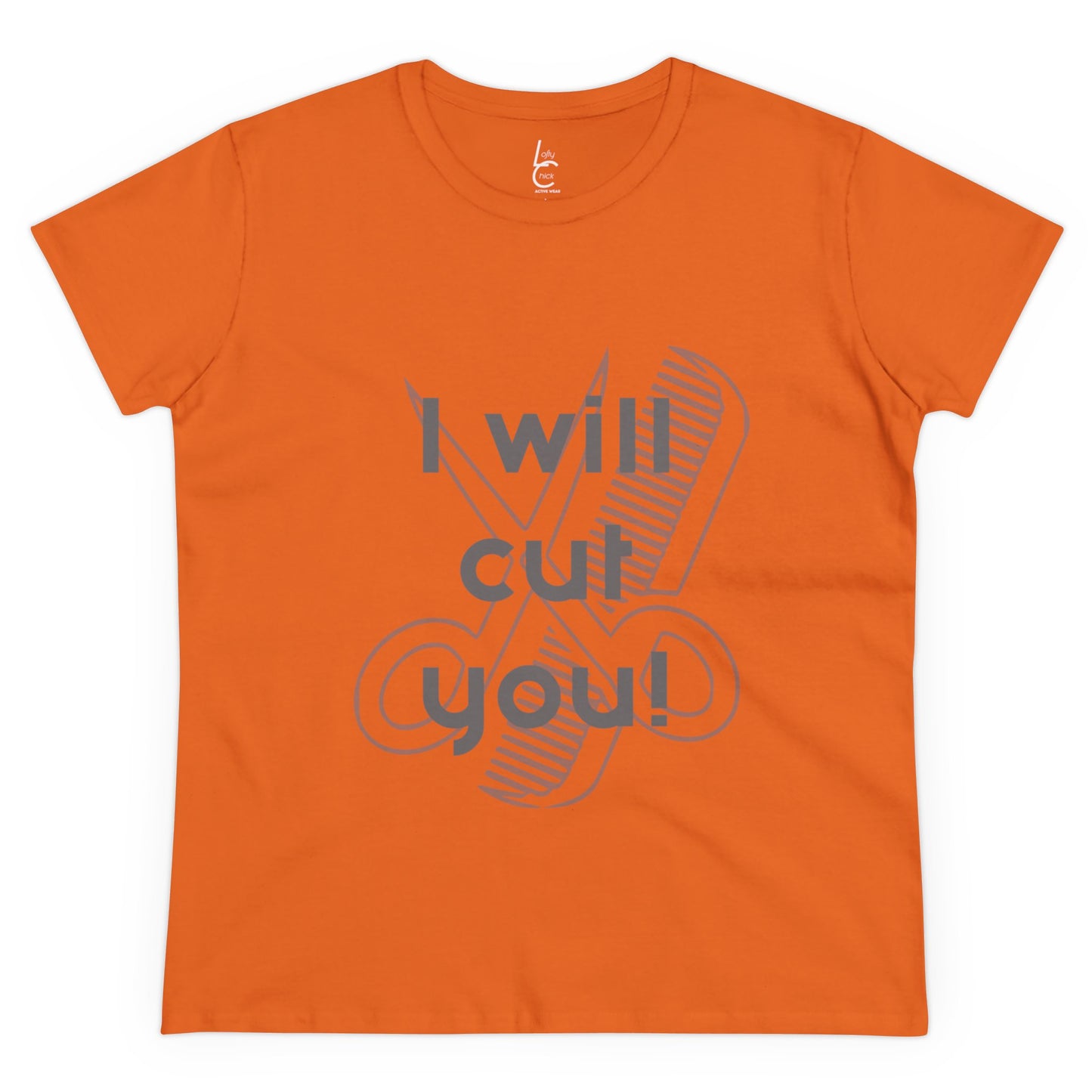 Comfy Cotton Graphic Tee For Hairstylist I Will Cut You Hairstylist Cotton Tee Gray Text Tee Shirt Cotton Tee Cotton T-shirt
