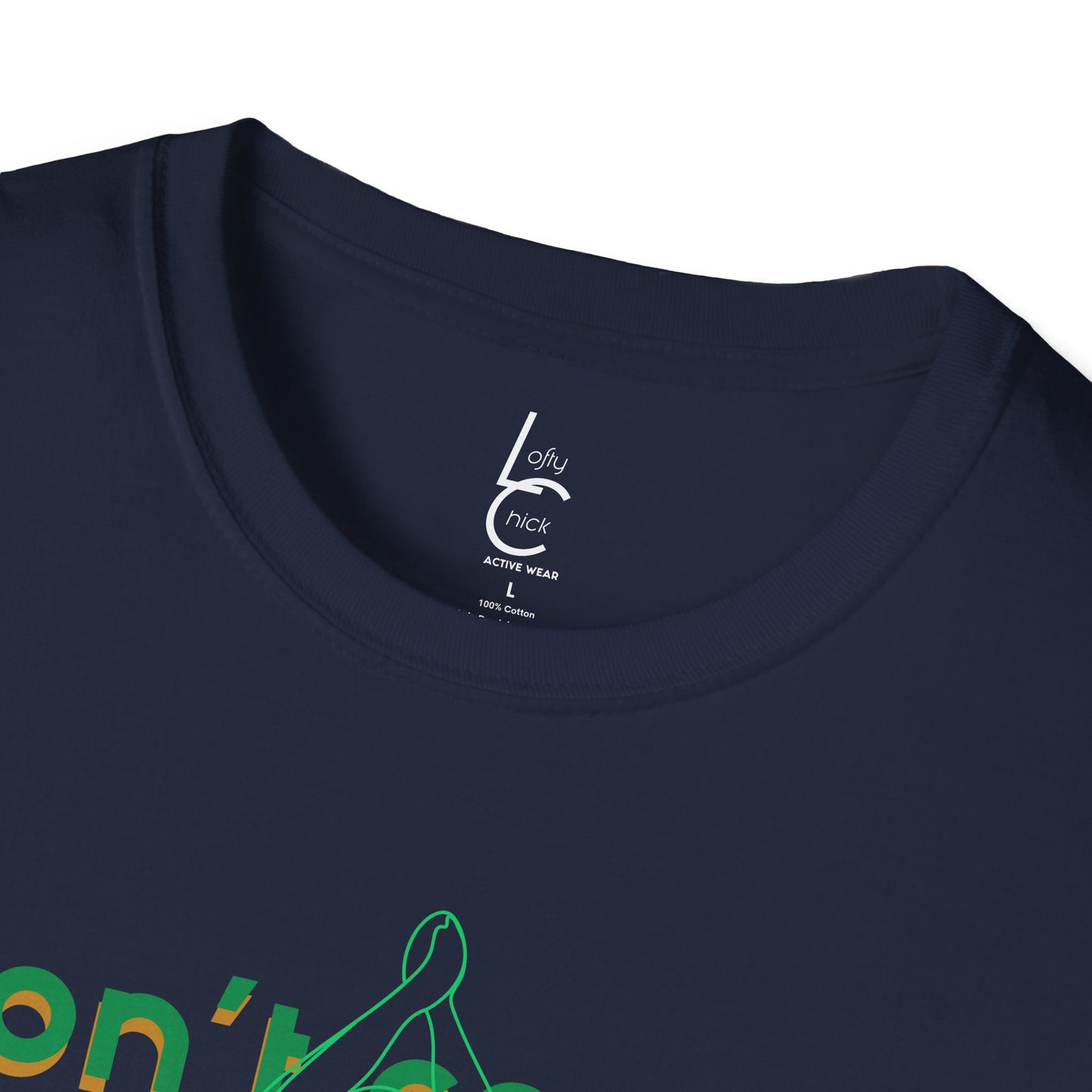 Graphic T-Shirt 'Don't count the seconds Make the seconds count' in Green Yoga