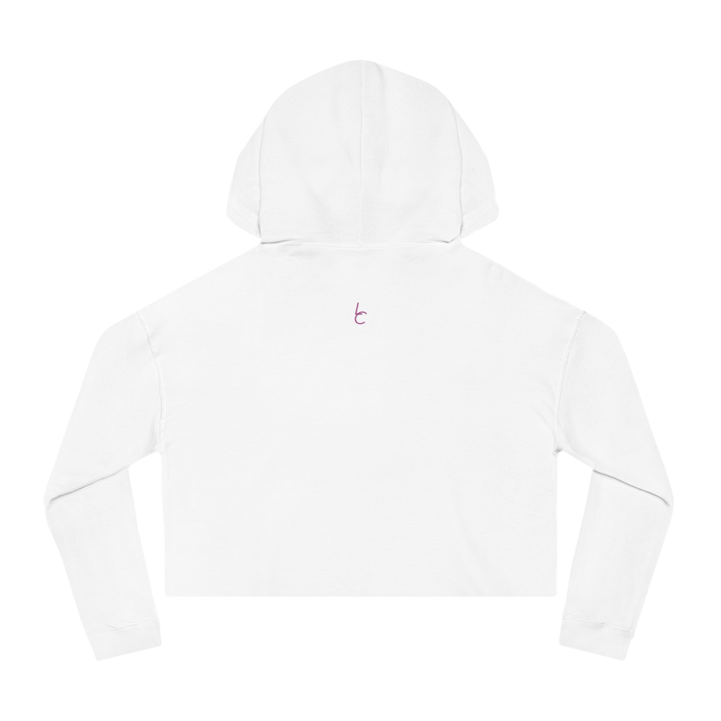 Cropped Hooded Sweatshirt With Lofty Chick Logo on Front Cropped Hoodie Active Wear Pink