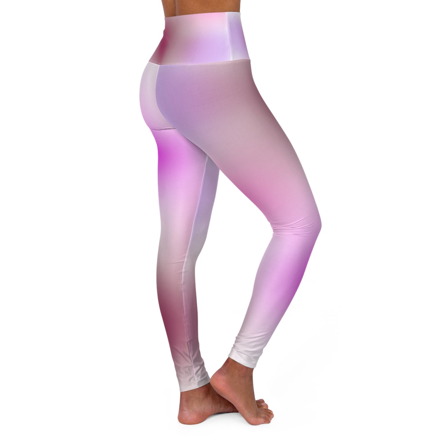 High Waisted Workout Leggings for Woman Pink/Purple Geo/White