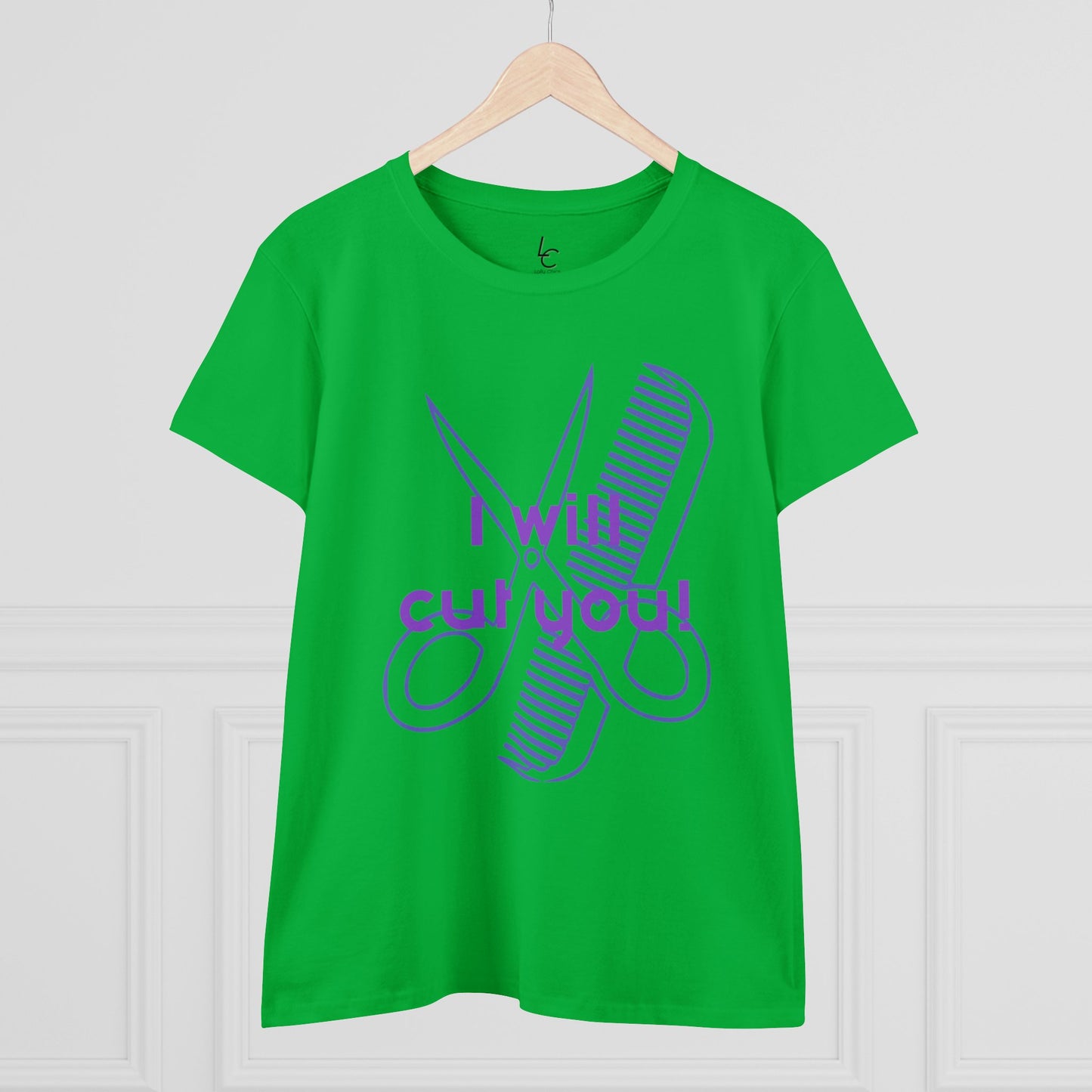 Comfy Cotton Graphic Tee I Will Cut You Cotton Tee Purple Text T-Shirt Cotton Tee Cotton Graphic Tee Cotton Tee Fitted T-shirt