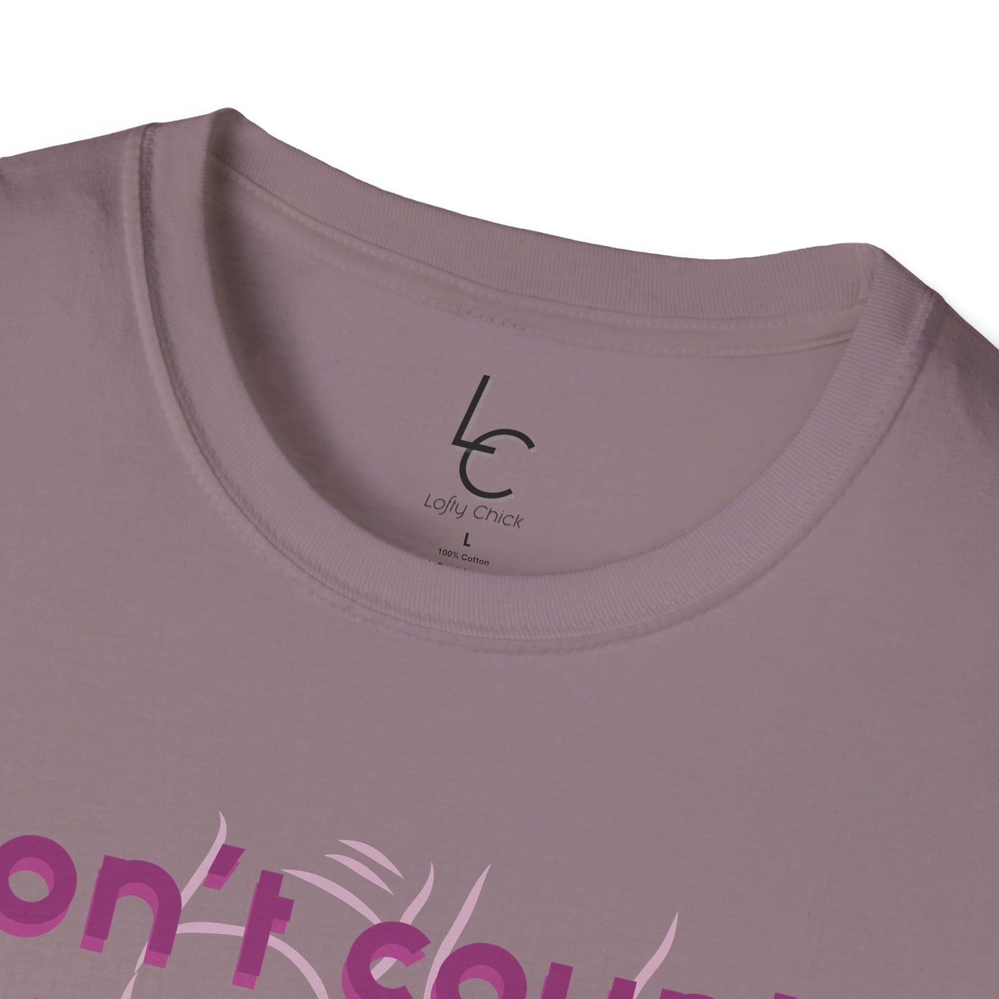 Graphic T-Shirt 'Don't count the steps Make the steps count' in Pink Sneakers