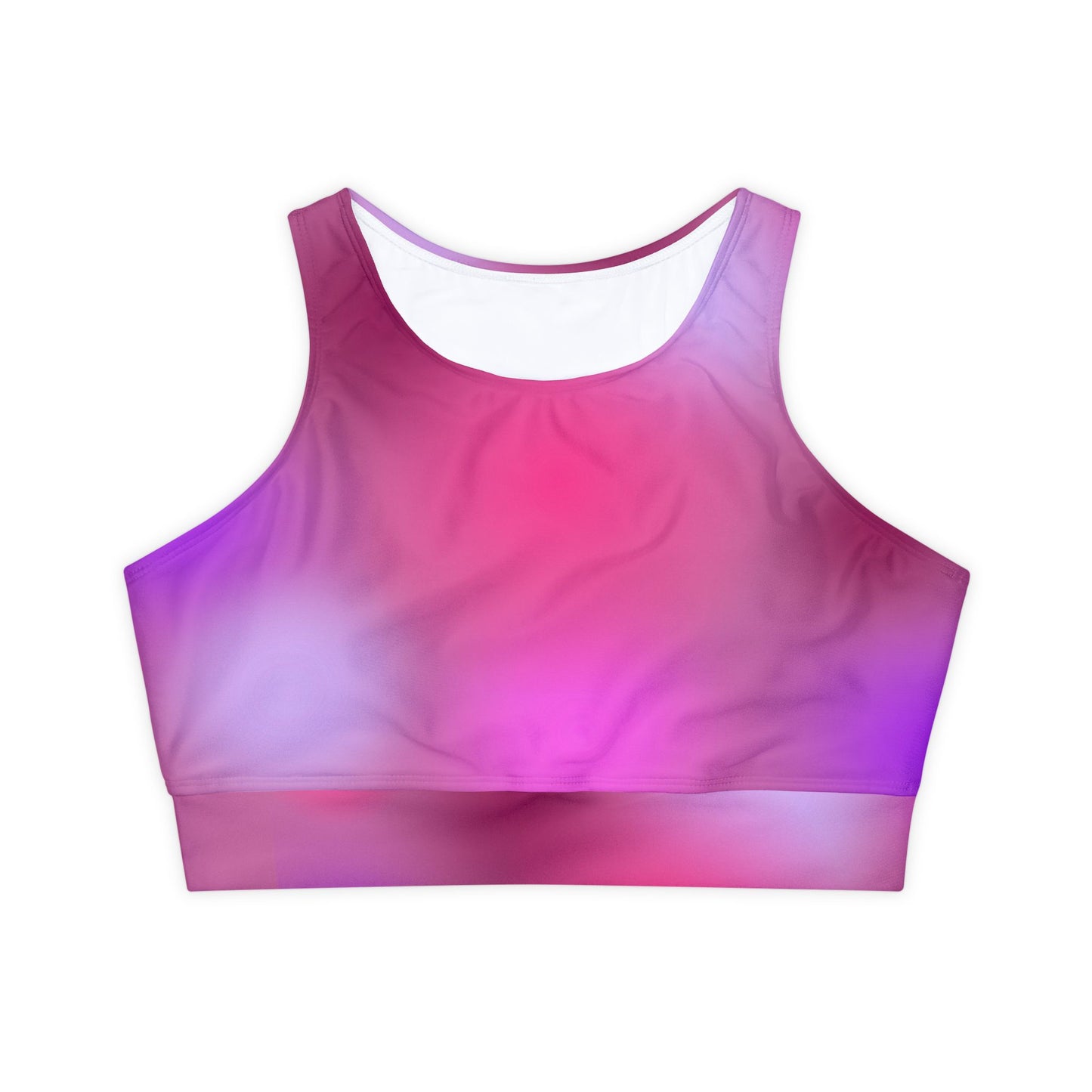 Sports Bra Fully Lined Padded Sports Bra Purple Geo Pop/Pink