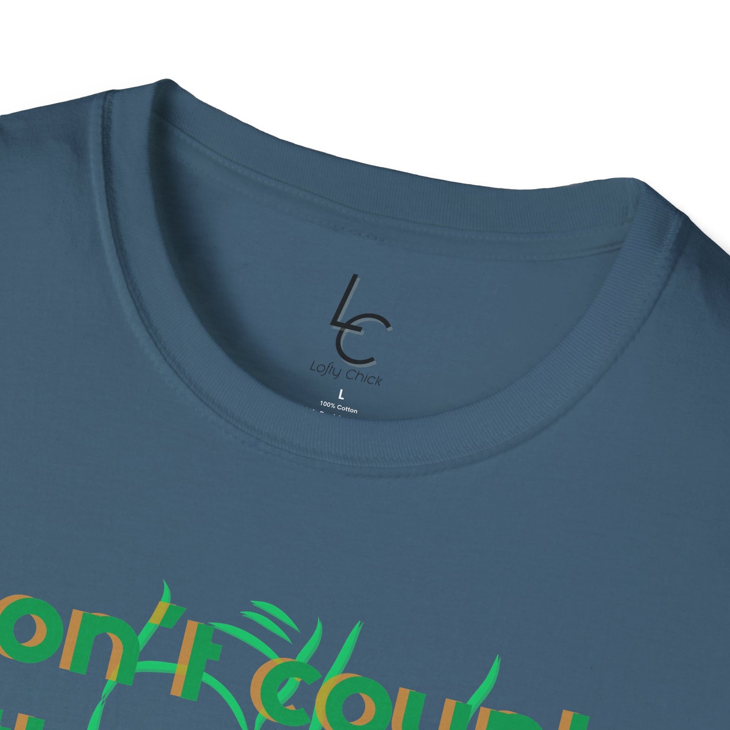 Graphic T-Shirt 'Don't count the steps Make the steps count' in Green Sneakers